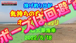 2022/5/18渥美半島大草海岸でのキスの投げ釣りです