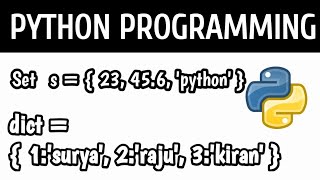 SET, FROZENSET & DICT DATATYPES IN PYTHON PROGRAMMING WITH EXAMPLES || PYTHON PROGRAMMING IN TELUGU