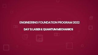 Day 3  Laser & Quantum Mechanics