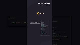Create amazing Pacman Loader using #html #css #shorts #csstutorial #code #frontend #cssloader #css3