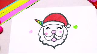 HOW TO DRAW A CUTE UNICORN SANTA CLAUS. Learn how to draw and color Cute Unicorn Kawaii Santa Claus.