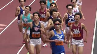 関東インカレ1500m決勝(男子1部)  飯澤(東海大)優勝/千守・中野倫(中央)  2022.5.20