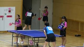 20190817TSP杯北九州オ－プン中学校新人卓球 女子団体決勝 門司中vs上毛中 第1ゲーム