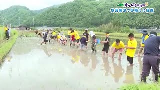 「地元広島の大地の恵みを五感で感じて」子どもたちが田植えに挑戦　わんぱく大作戦 (2023/05/15 17:45)