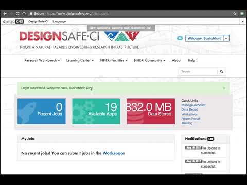 Designsafe Quickstart Login Youtube