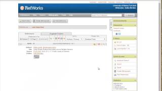 RefWorks: a brief view at importing article references