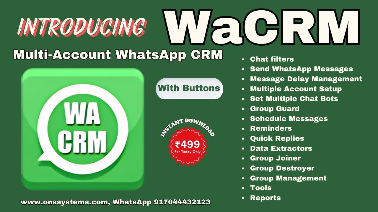 Wacrm Multi Account Whatsapp Crm Youtube