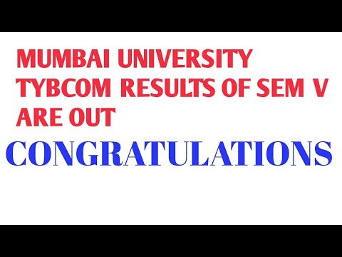 Mumbai University TYBCOM Results Are Declared Sem 5 - YouTube