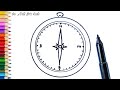 How to draw a Compass / easy drawing for beginners