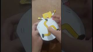 Running SpongeBob|| paper toys for kids||#youtubeshorts #shorts #papercraft