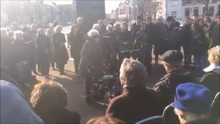 Februaristaking 1941 25 \u0026 26 februari Herdenking 2016 bij het Monument voor het Joods Verzet, Amster