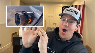 Airplane Engine BURSTS Into Flames and RAINS Engine Parts