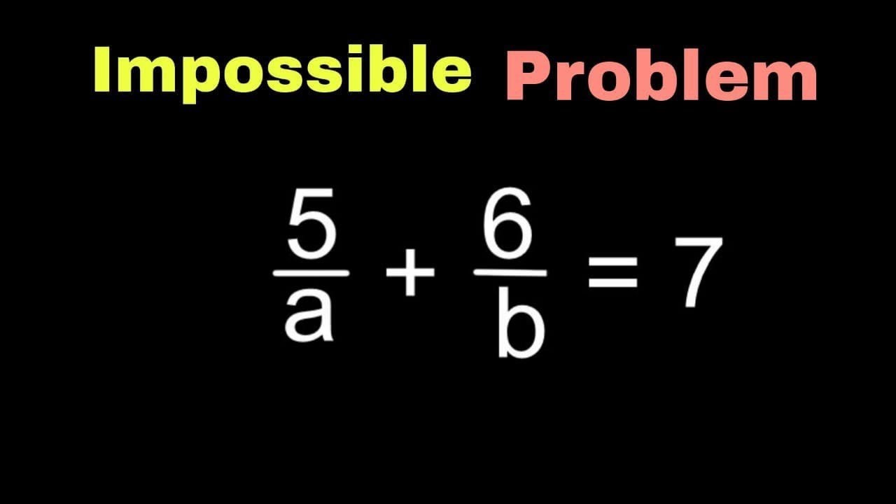 Impossible Math Problem A Nice Algebra Problem Youtube