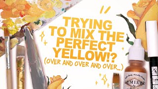 MIXING THE PERFECT ROSE YELLOW!? (learning to acrylic paint better)