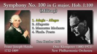 Haydn: Symphony No. 100 (Military), Klemperer \u0026 The Phil (1965) ハイドン 交響曲第100番「軍隊」クレンペラー