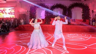 Bride & Groom Enter the Sangeet with an AMAZING DANCE PERFORMANCE - Luxury Indian Wedding 4K