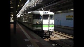 20160504 JR東日本115系2次新潟色 越後線吉田行 新潟駅発車 発車ベル付