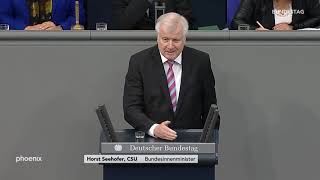 Horst Seehofer (CSU) zum Etat Inneres, Bau und Heimat am 28.11.19