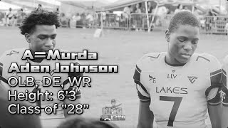 Jugg Sports Presents A Murda aka Aden Johnson DE/LB/WR TMT 13U Season Highlights Class of “28”