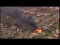 raw house burns after massive oklahoma tornado