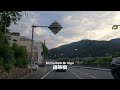 4k drive front car window video iwakuni city yamaguchi pref japan at dusk