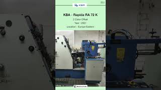 Used Offset Machine For SALE | KBA - Rapida RA 72 K @Machinedalal