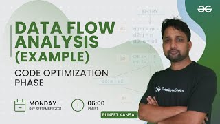 Data flow analysis Example | Code Optimization Phase | Compiler Design | GeeksforGeeks GATE