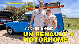 VIAJAN en un RENAULT 4 camperizado por ellos ¿Por qué viajar QUITA PENAS? ​⁠@viajarquitapenas