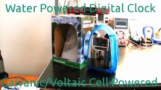 Water Powered Digital Clock - Galvanic/Voltaic Cell Powered