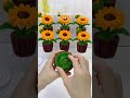 diy handicrafts sunflower potted plant pipe cleaner sunflower diytutorial pipecleanercraft