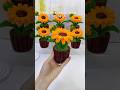 diy handicrafts sunflower potted plant | pipe cleaner sunflower #diytutorial #pipecleanercraft