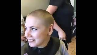 headshave girl longhair #buzzcut #hair #baldhead #hairstyle