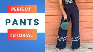 HOW TO CUT AND SEW A PERFECT FIT TROUSER/PANTS | HOW TO SEW PALLAZO TROUSER, STRAIGHT TROUSER