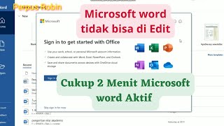 Cara Mudah Mengaktifkan Microsoft office cuma 2 menit | Microsoft word tdk bisa di Edit