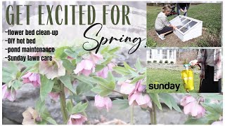 DIY Hot Bed~Get Excited for Spring!~Spring Outdoor Clean Up~Sunday Lawn Care~Ear