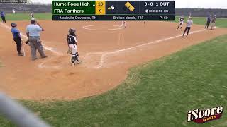 Hume Fogg High school vs FRA Softball (2022.03.05)