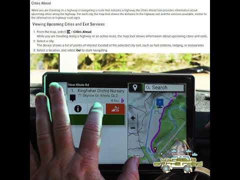 Garmin Tread Overland Edition Manual – Using the Map 4 – Services Upcoming and Outgoing Cities #shortsvideo