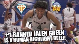 #1 RANKED JALEN GREEN IS A HUMAN HIGHLIGHT REEL!! | Crushes Eastbay, 360 & Catches Body in SAME GAME