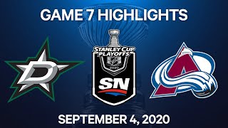 NHL Highlights | 2nd Round, Game 7: Stars vs. Avalanche - Sept 4, 2020