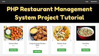 PHP Restaurant Management System Project Tutorial for Beginners