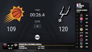 Phoenix Suns @ San Antonio Spurs | TNT Live Scoreboard