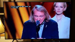 Lou Gramm of Foreigner acceptance speech rock and roll hall of fame 2024