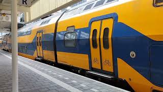 Intercity train departing from Leiden Centraal station