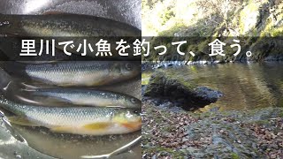 【エサ釣り】里川で小魚を釣って、食う。カワムツ