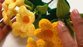 Crochet Golden Trumpet Flower - Allamanda