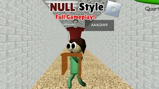 I BEAT IT YIPPE! - NULL Style (Roblox Game) [FULL GAMEPLAY]