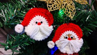 How to crochet Santa Claus face step by step 🎅 Christmas Tutorial for crochet beginners RAOCK