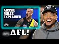 AMERICAN REACTS TO A beginner’s guide to Australian Football | AFL Explained