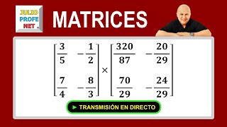 EN VIVO 🔴 Producto de matrices - Ejercicio 6