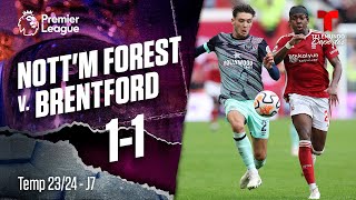 Highlights & Goles: Nottingham Forest v. Brentford 1-1 | Premier League | Telemundo Deportes